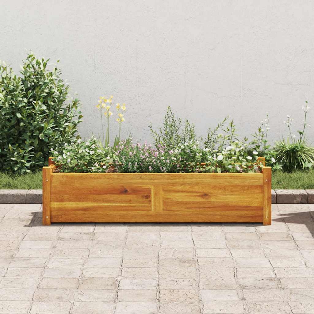 Garden Raised Bed Acacia Wood 100x30x25 cm