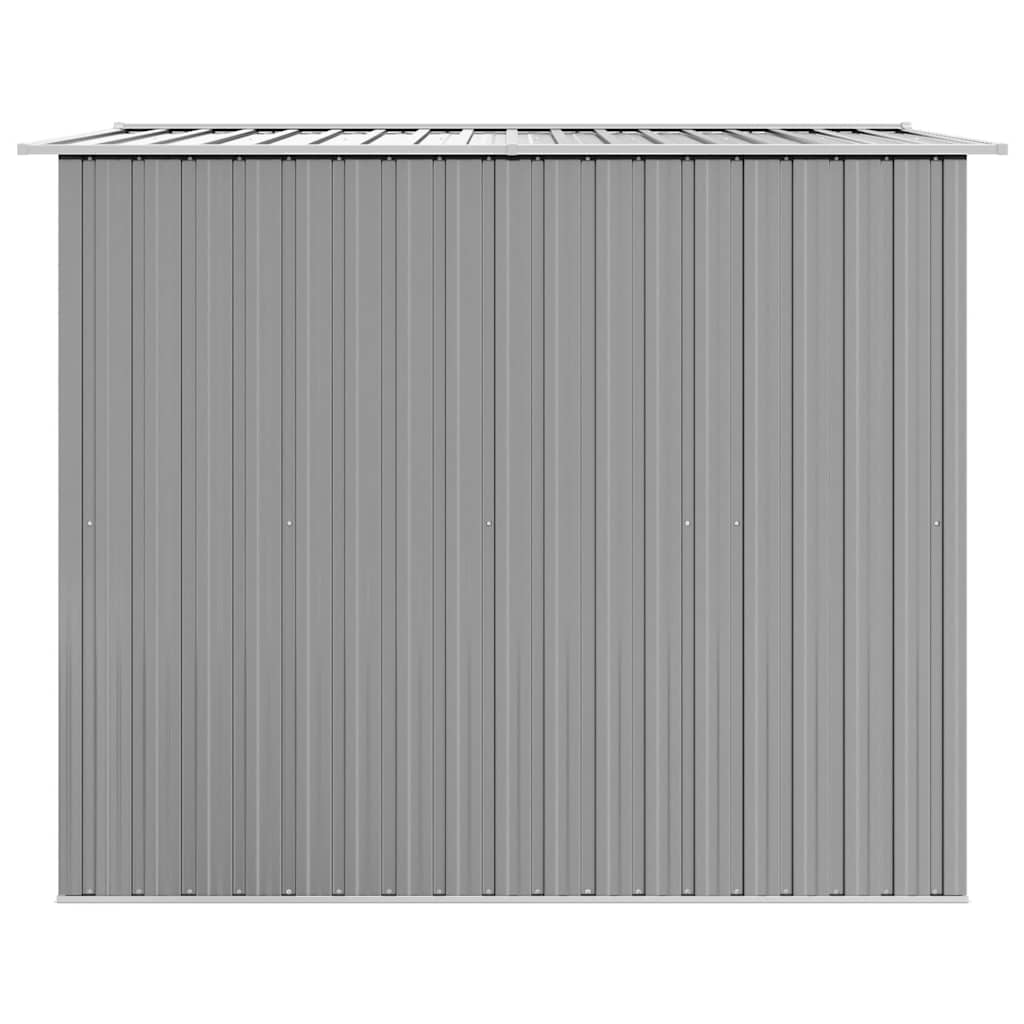 Garden Storage Shed Grey Metal 257x205x178 cm