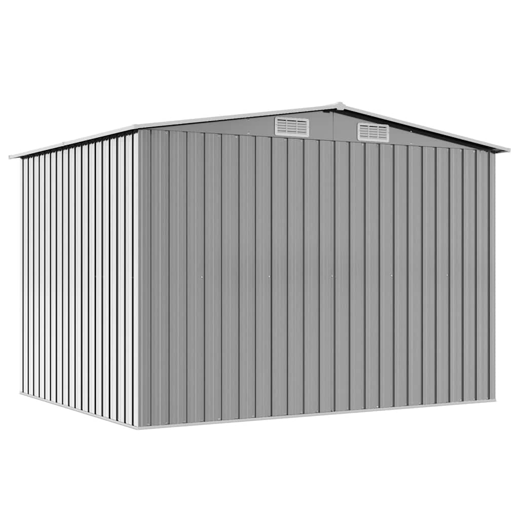 Garden Storage Shed Grey Metal 257x205x178 cm
