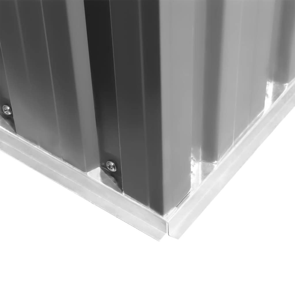 Garden Storage Shed Grey Metal 257x205x178 cm