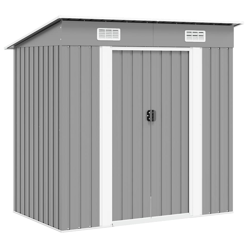 Garden Shed Grey Metal
