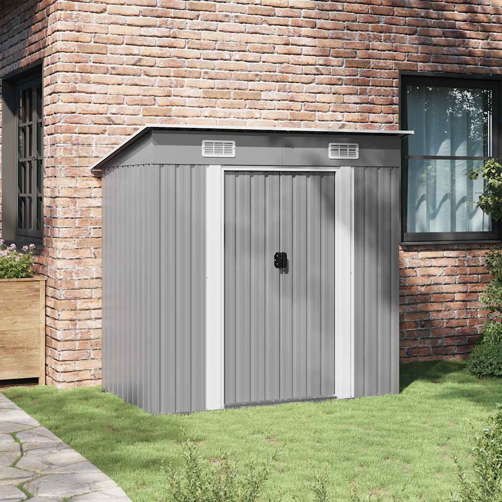 Garden Shed Grey Metal