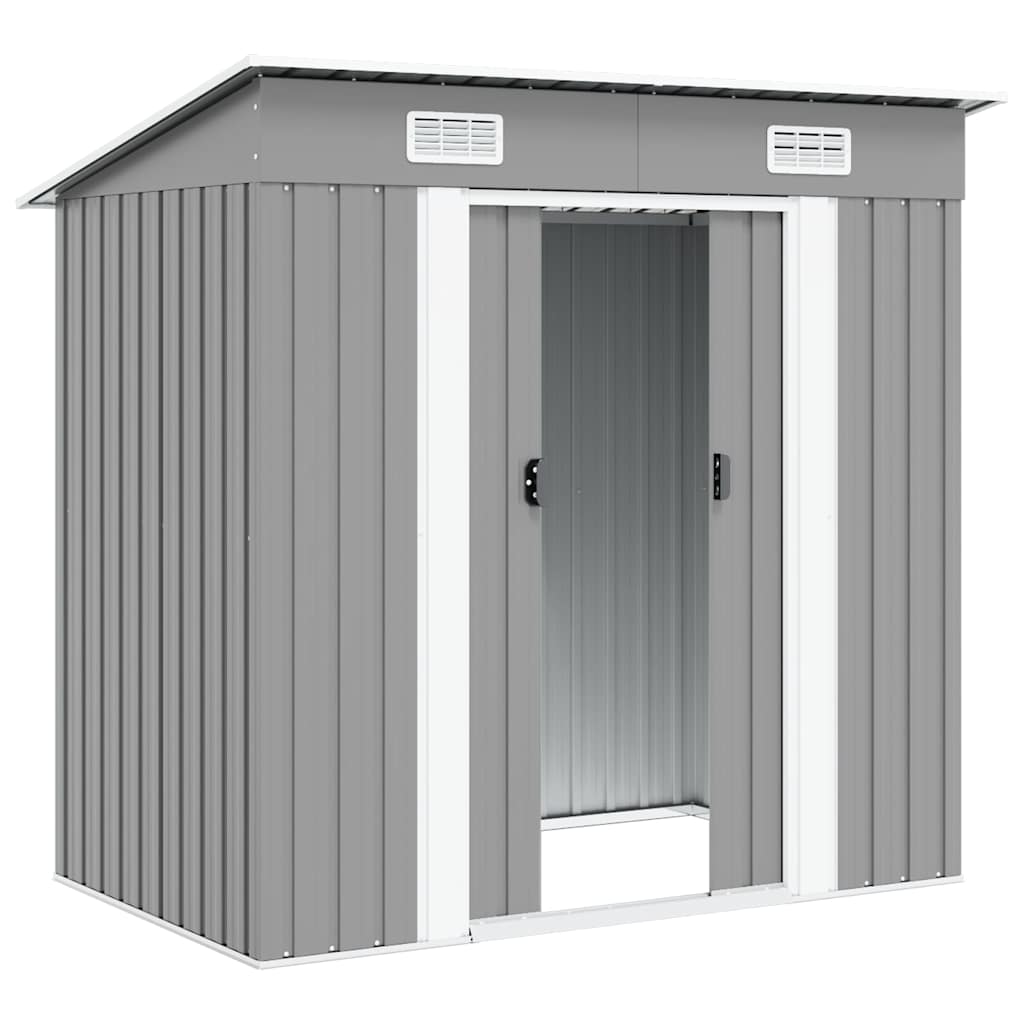 Garden Shed Grey Metal