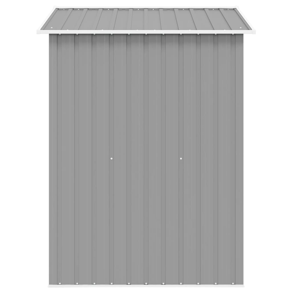 Garden Storage Shed Grey Metal 204x132x186 cm