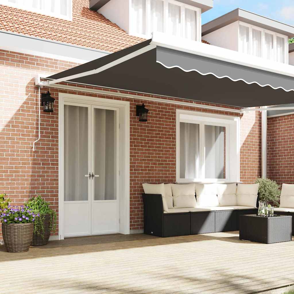 Awning White 4 x 3 m Metal
