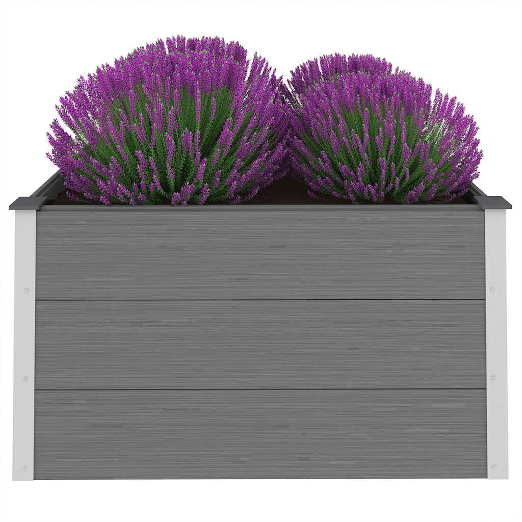 Garden Raised Bed WPC 100x100x54 cm Grey