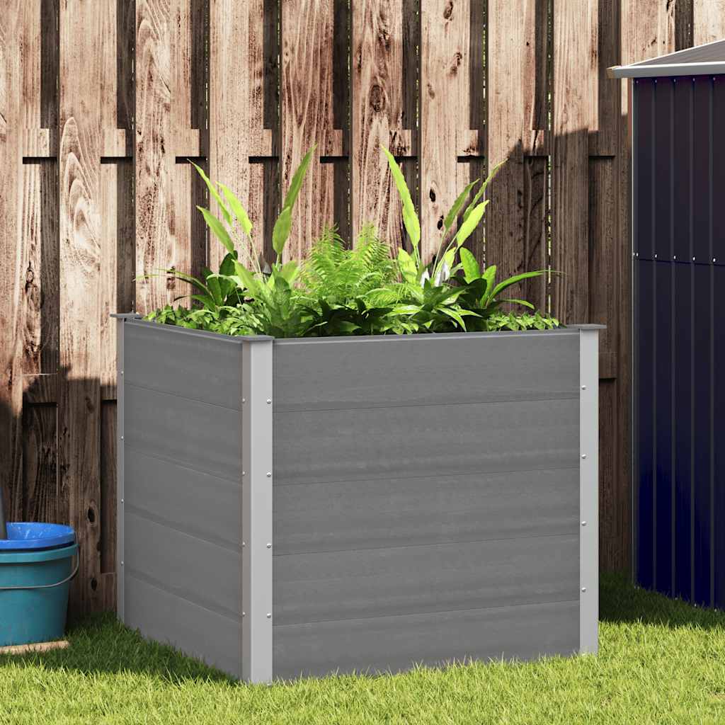 Garden Raised Bed WPC 100x100x91 cm Grey