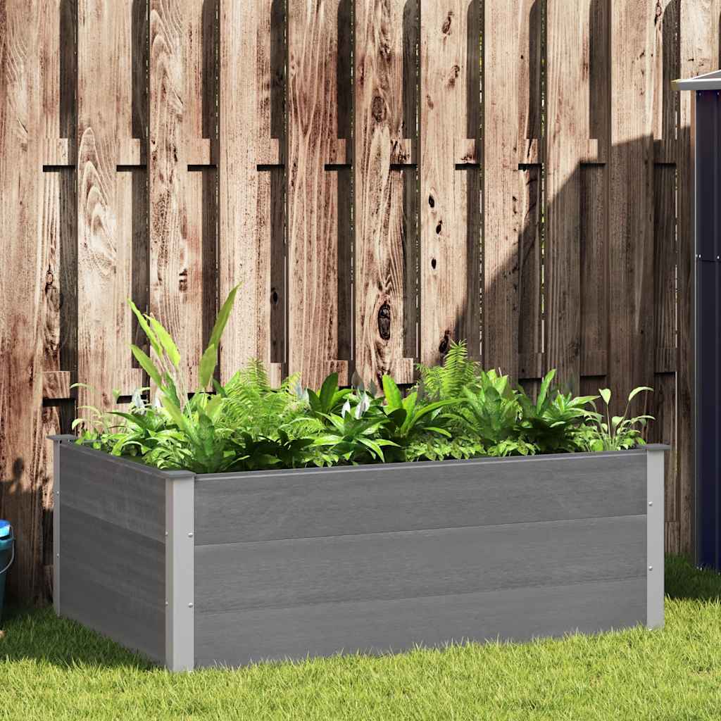 Garden Raised Bed WPC 150x100x54 cm Grey