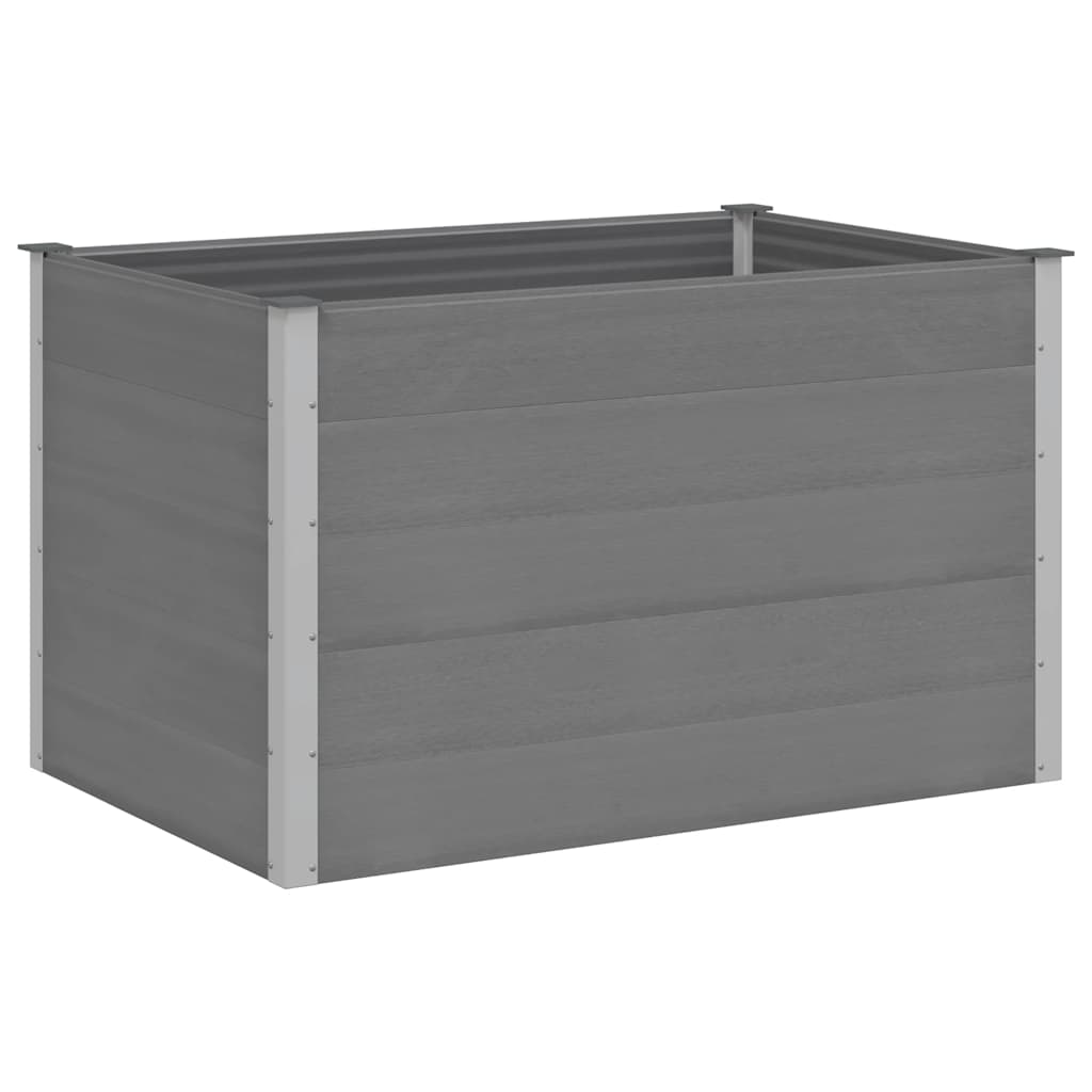 Garden Raised Bed WPC 150x100x91 cm Grey