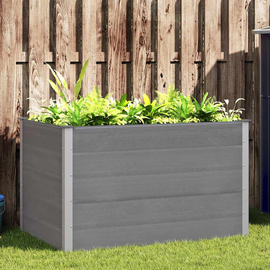 Garden Raised Bed WPC 150x100x91 cm Grey