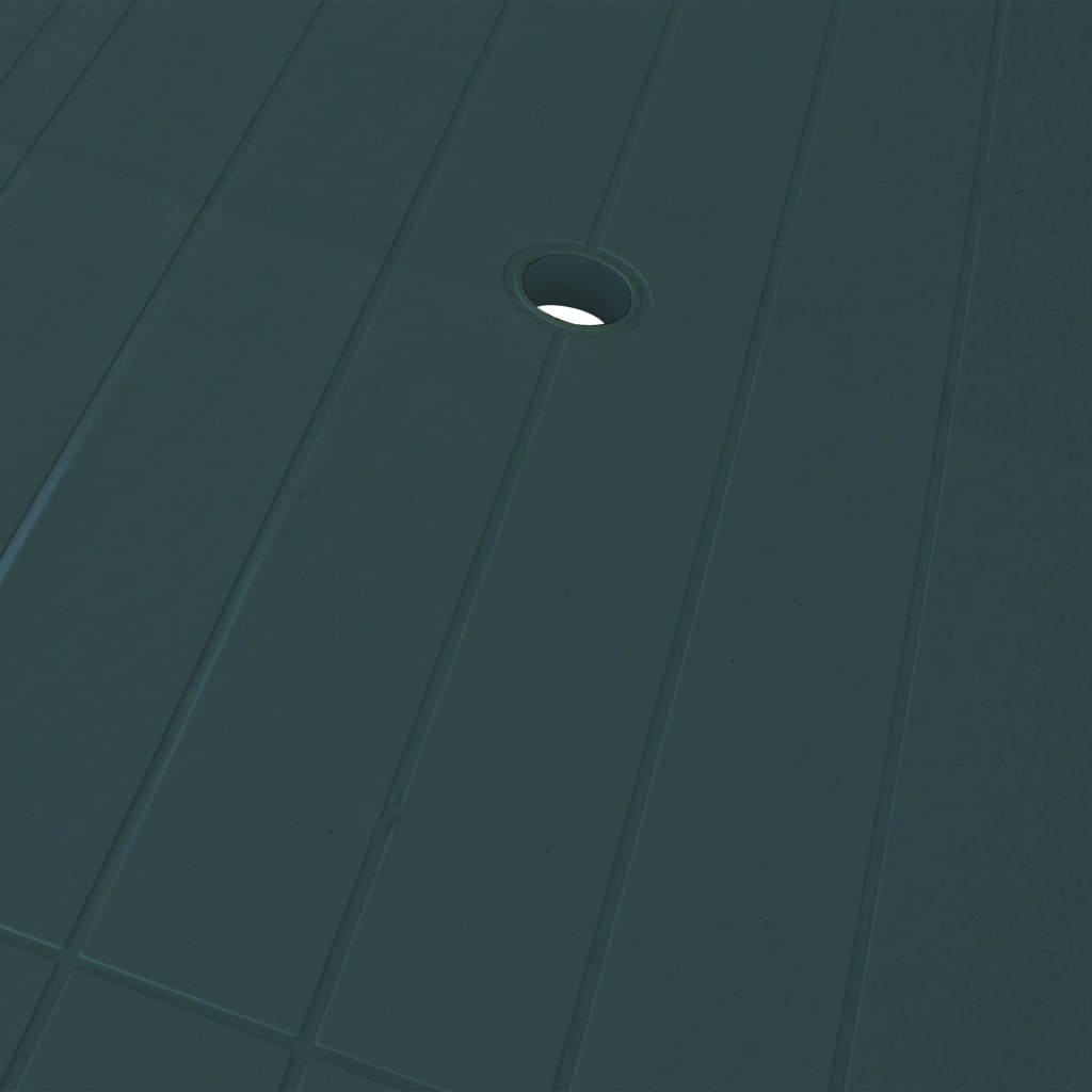 7 Piece Outdoor Dining Set Plastic Green