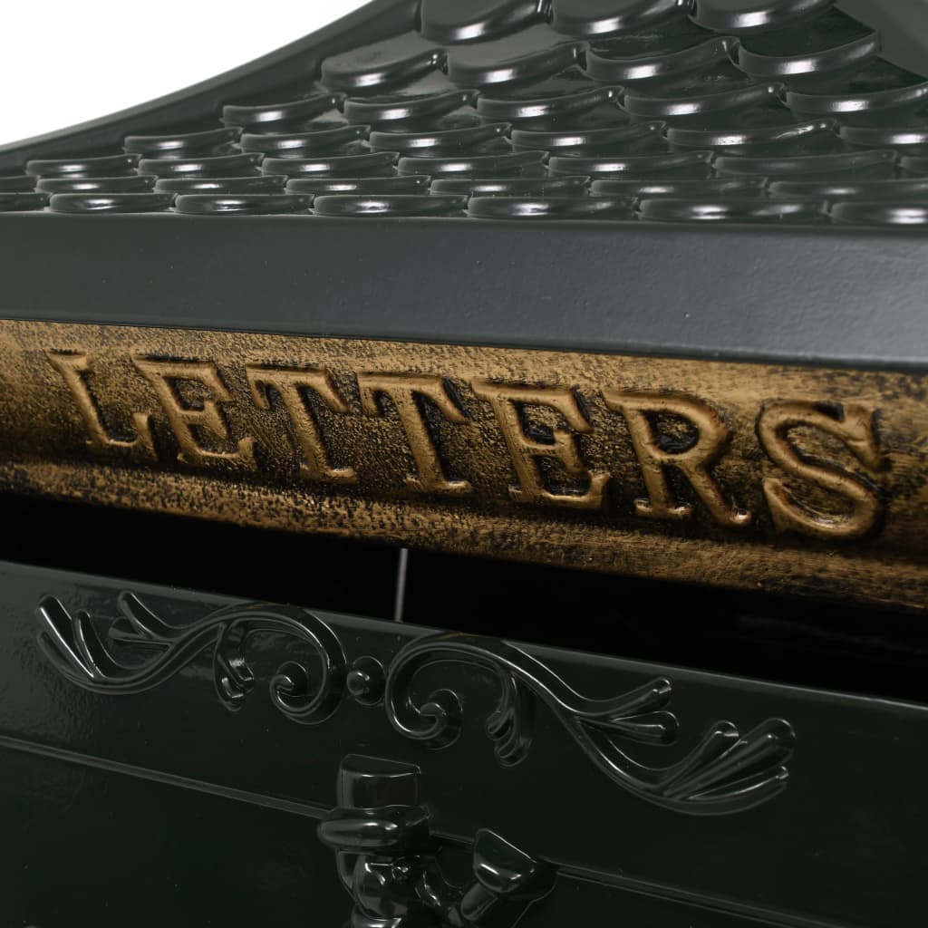 Pedestal Letterbox Aluminium Vintage Style Rustproof Green