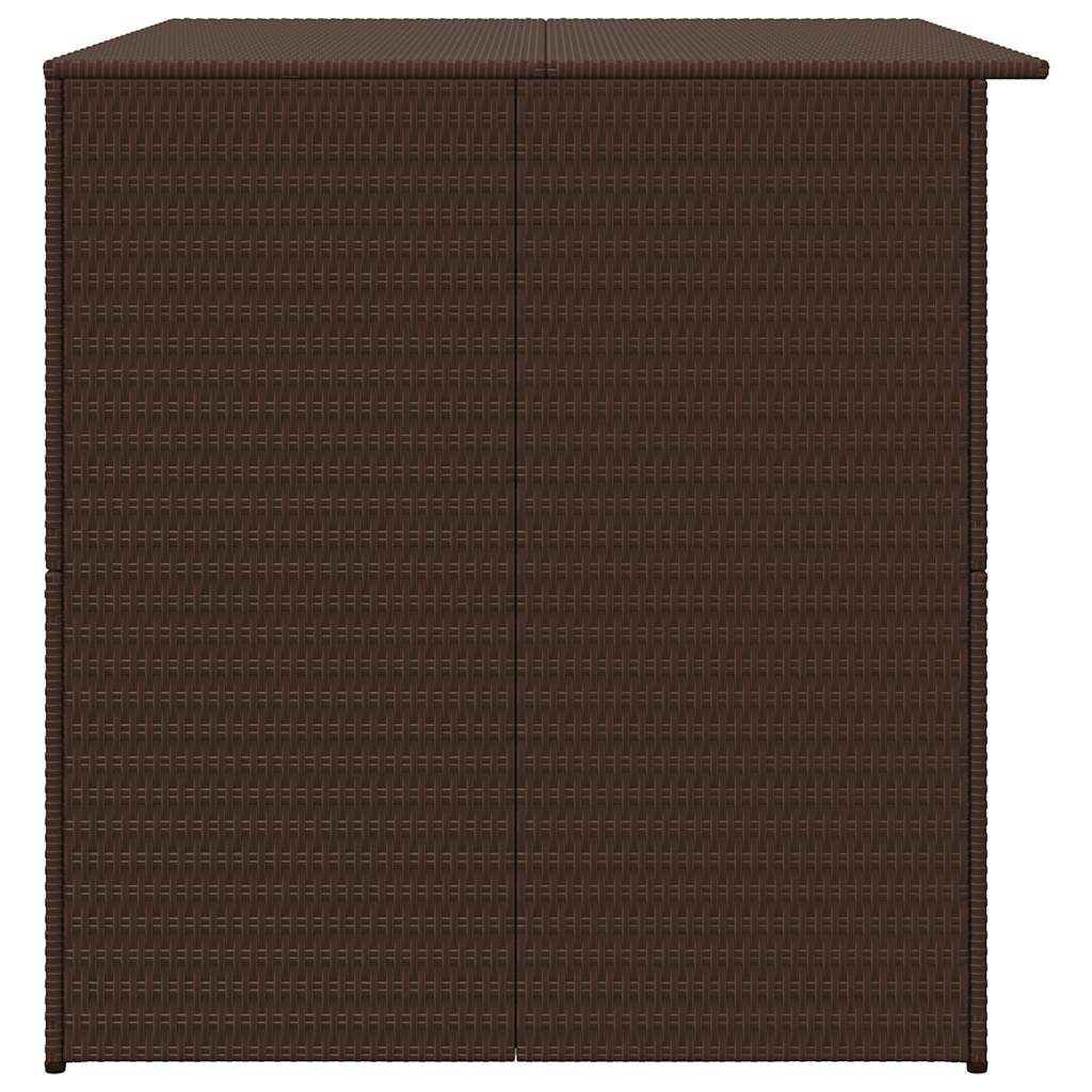 Garden Storage Box Brown 150x100x100 cm Poly Rattan