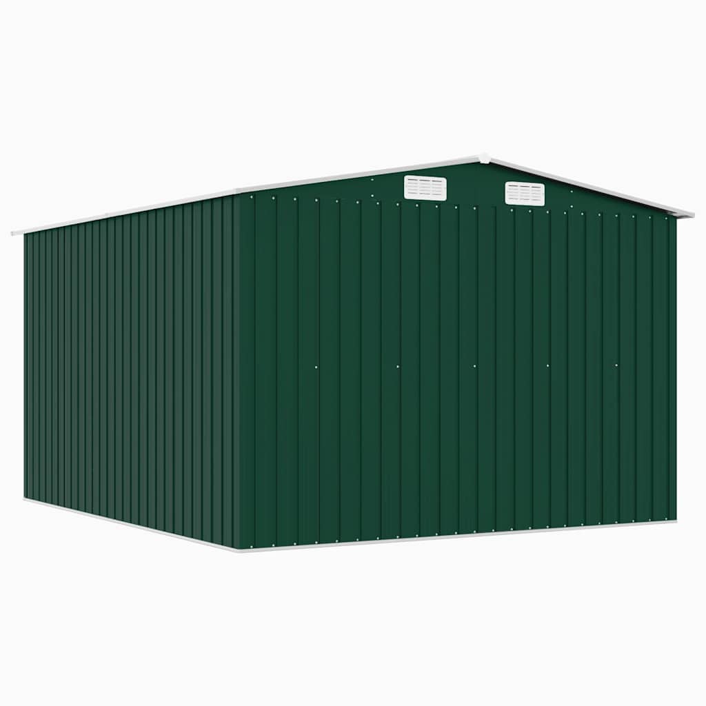 Garden Shed 257x298x178 cm Metal Green