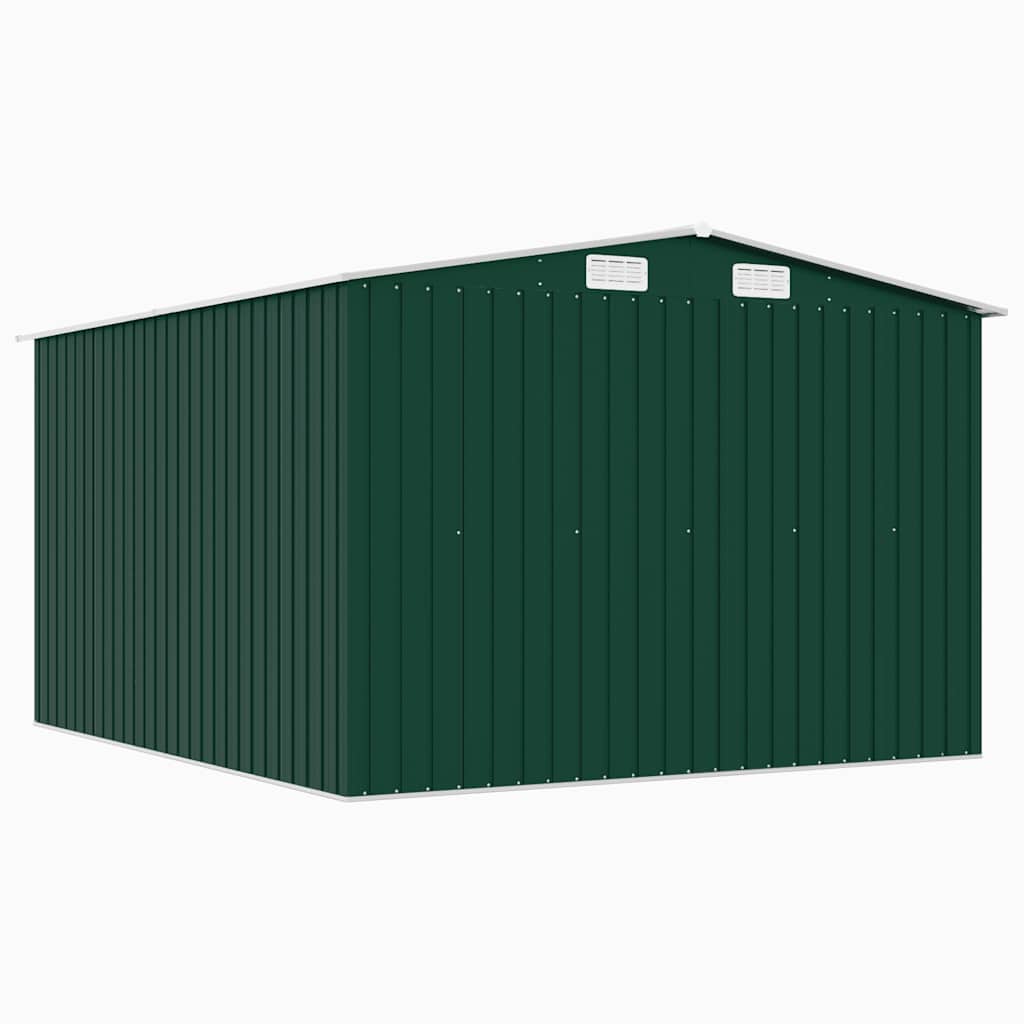 Garden Shed 257x298x178 cm Metal Green