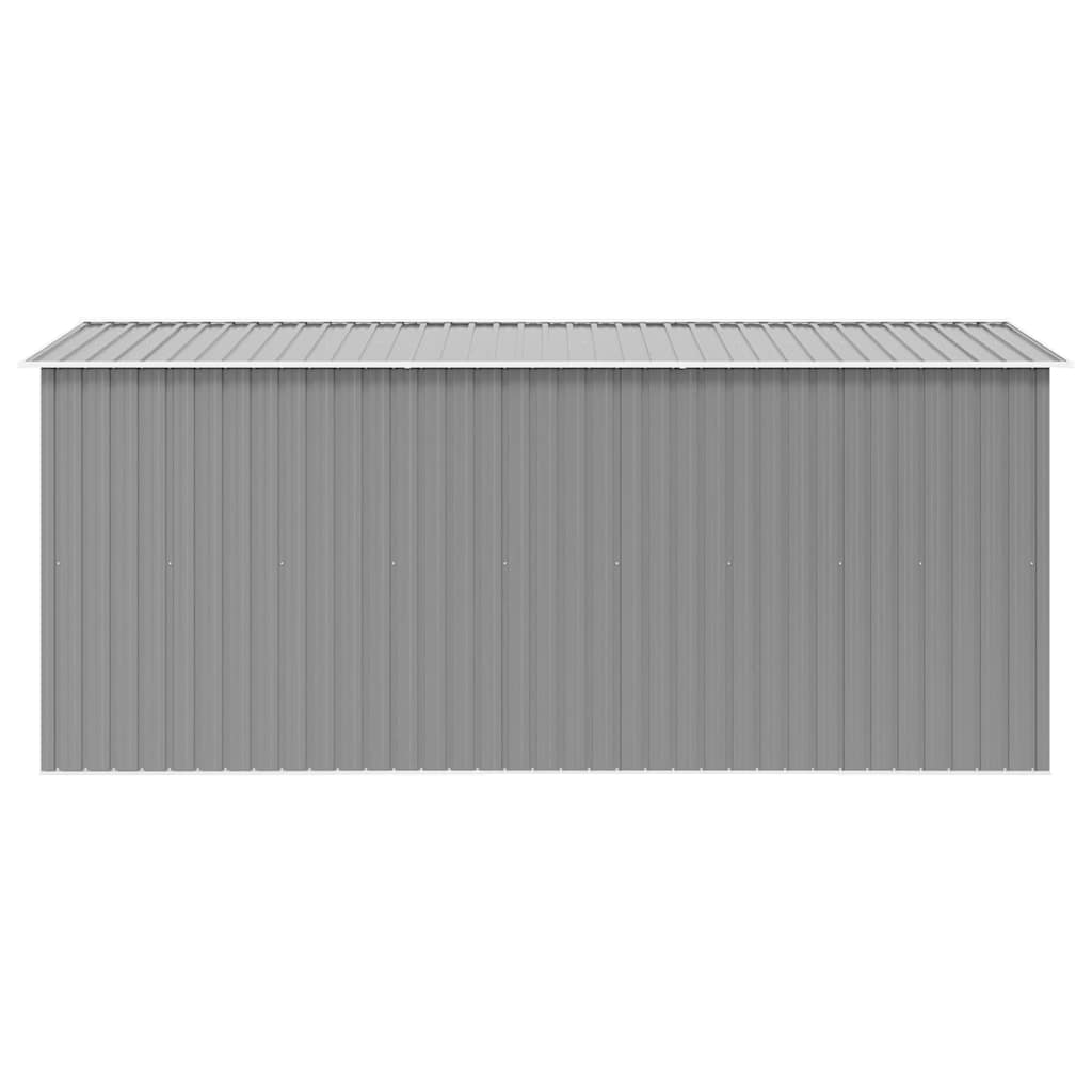 Garden Shed 257x392x181 cm Metal Grey