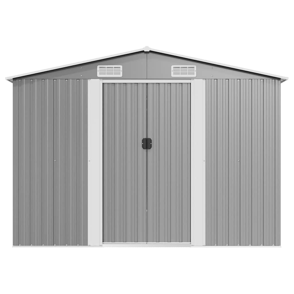 Garden Shed 257x489x181 cm Metal Grey