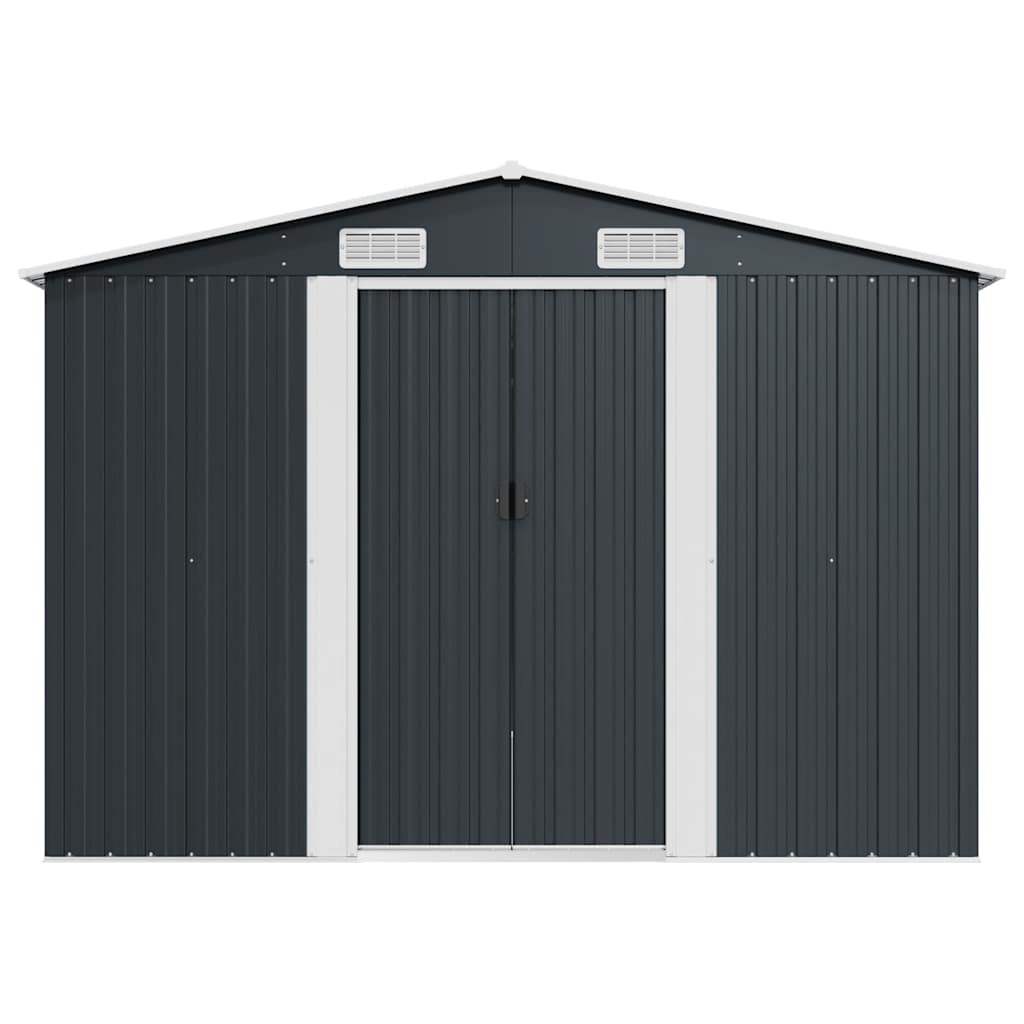 Garden Shed 257x489x181 cm Metal Anthracite