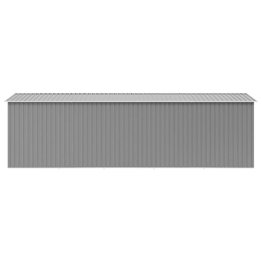 Garden Shed 257x580x181 cm Metal Grey