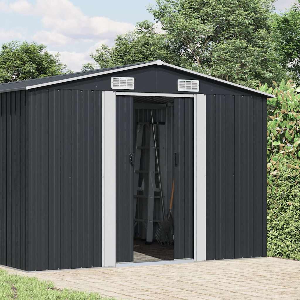 Garden Shed 257x580x181 cm Metal Anthracite