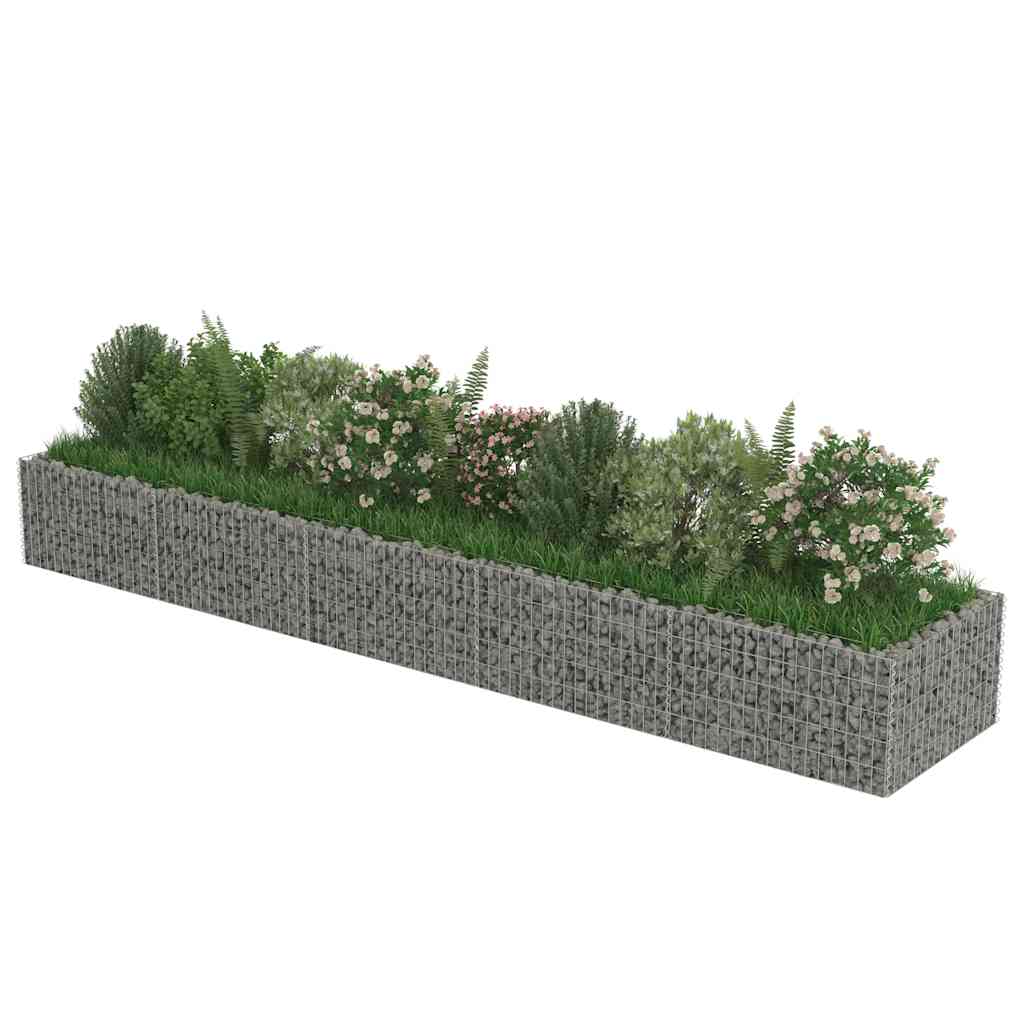 Gabion Raised Bed Galvanised Steel 450x90x50 cm