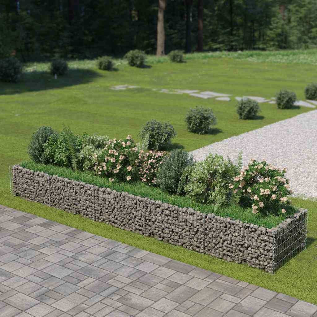 Gabion Raised Bed Galvanised Steel 450x90x50 cm
