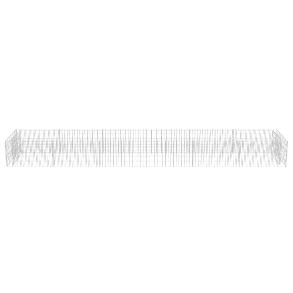 Gabion Raised Bed Galvanised Steel 540x90x50 cm