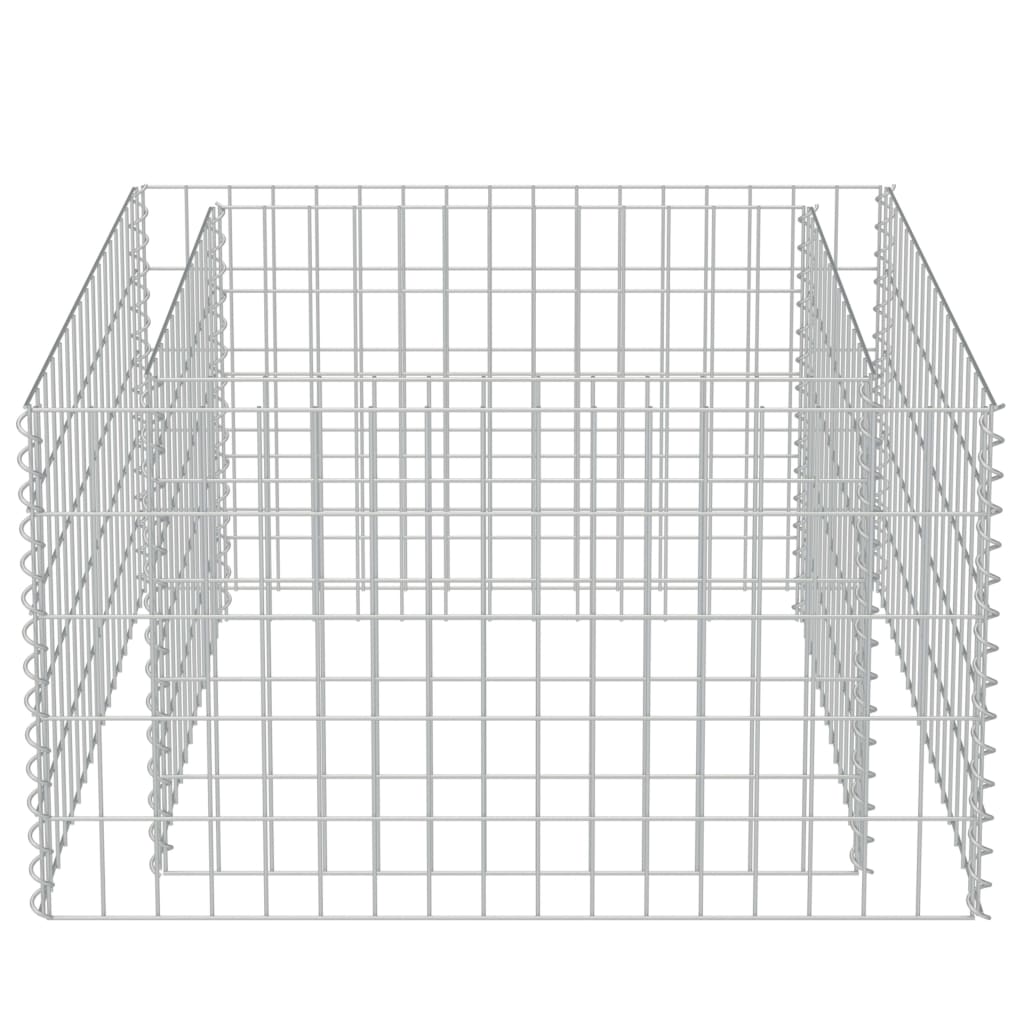 Gabion Raised Bed Galvanised Steel 90x90x50 cm