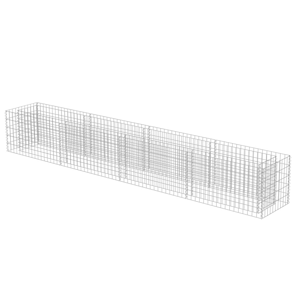 Gabion Raised Bed Galvanised Steel 360x50x50 cm