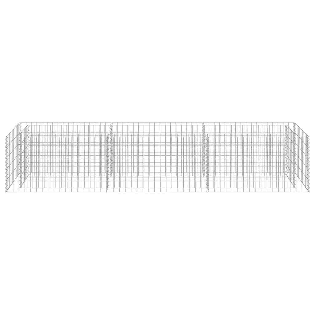 Gabion Raised Bed Galvanised Steel 270x50x50 cm