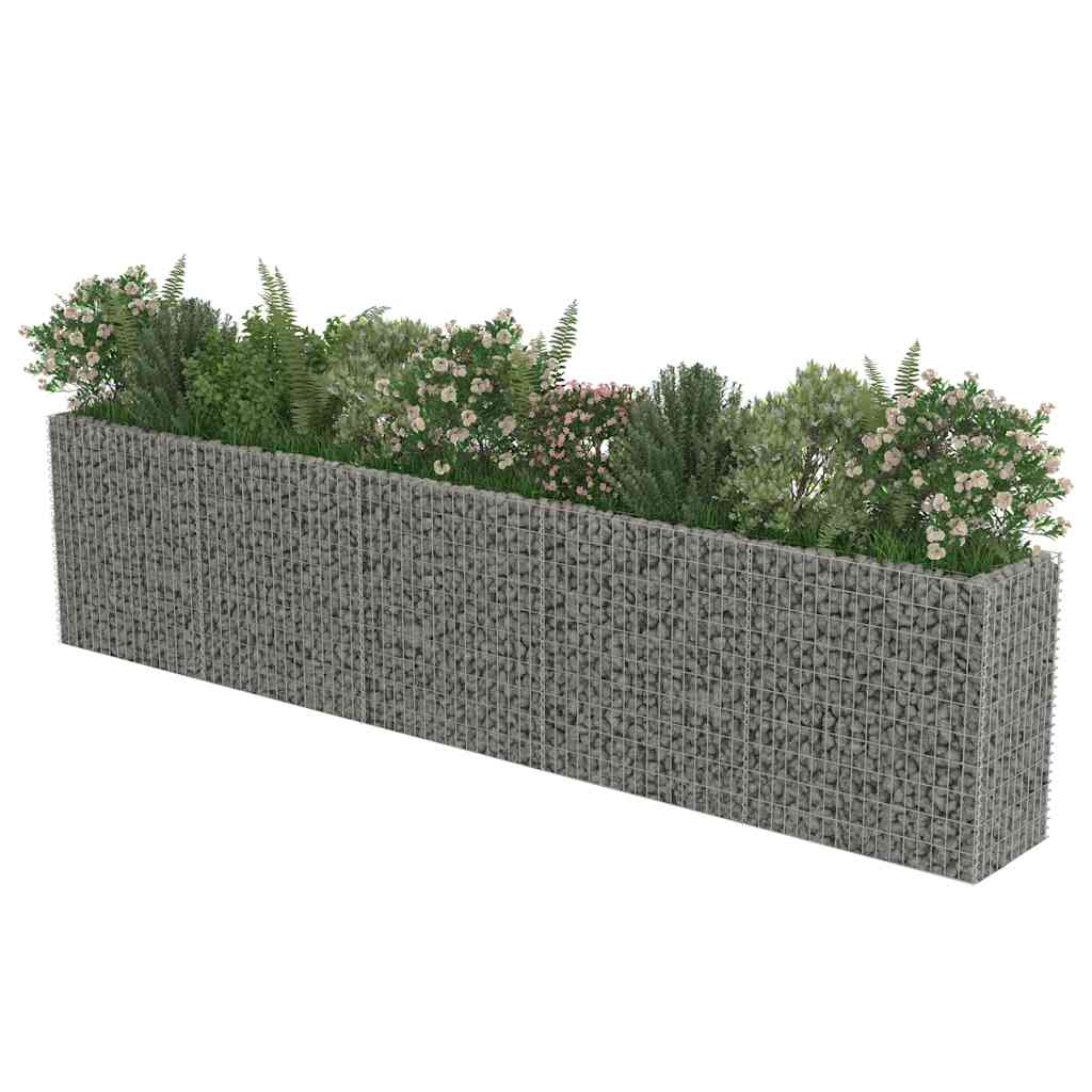 Gabion Raised Bed Galvanised Steel 450x50x100 cm