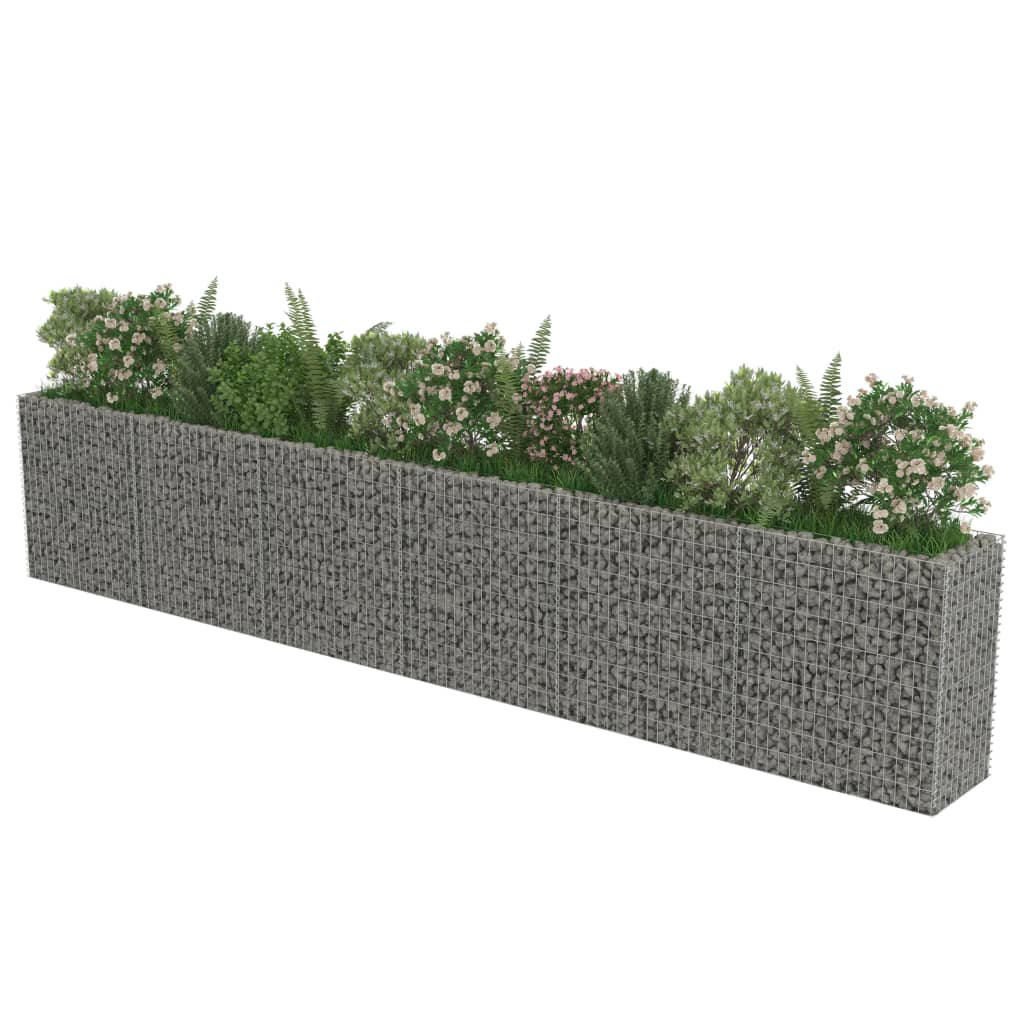 Gabion Raised Bed Galvanised Steel 540x50x100 cm