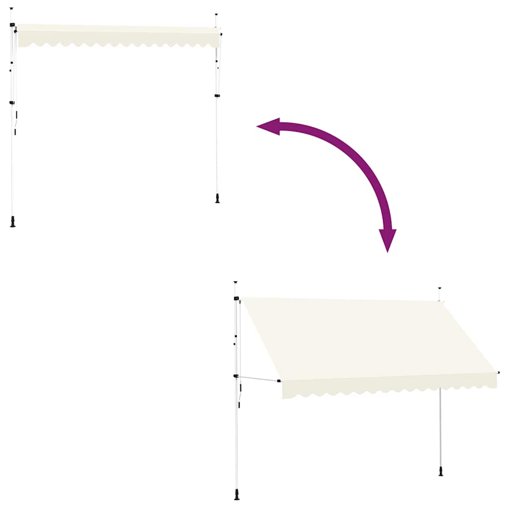 Manual Retractable Awning 350 cm Cream