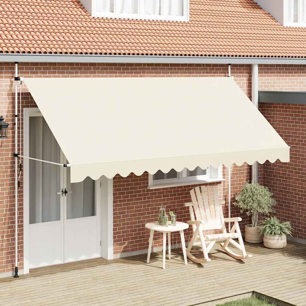 Manual Retractable Awning 400 cm Cream