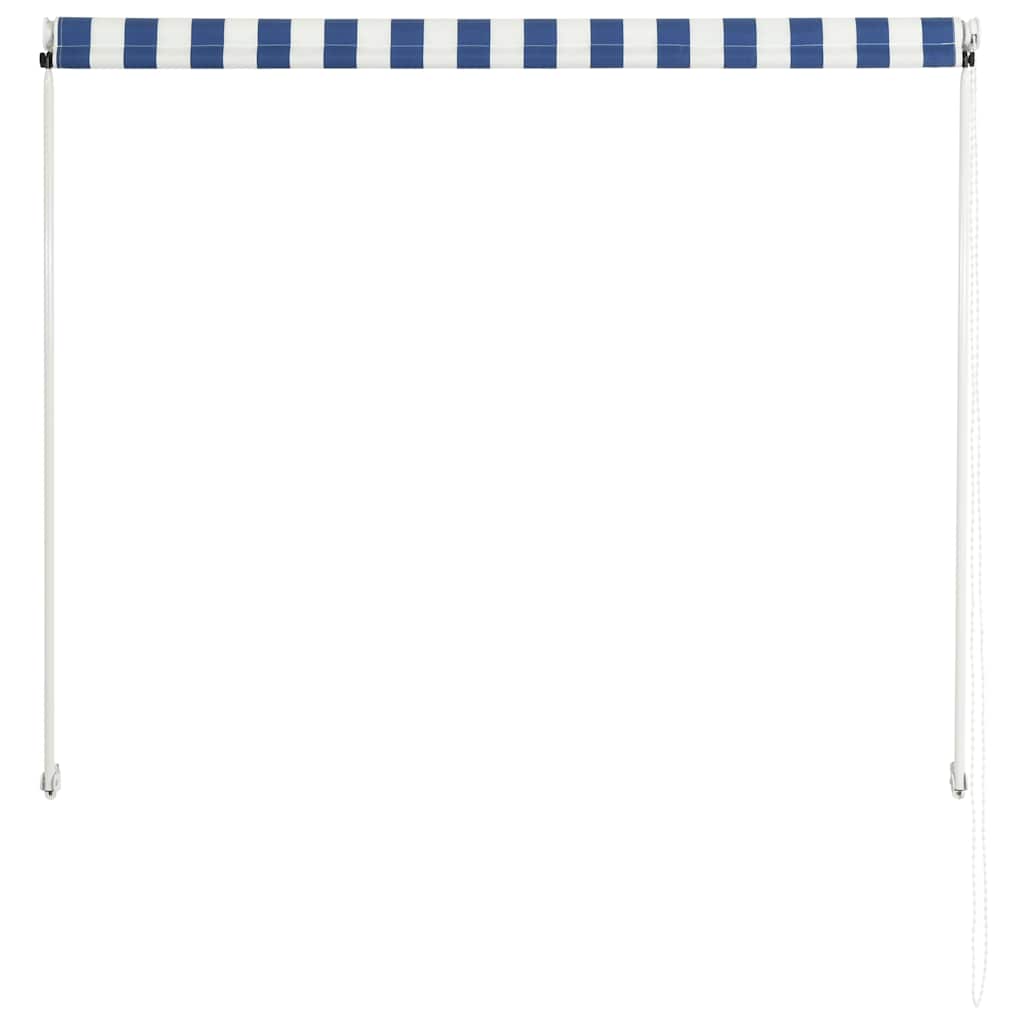 Retractable Awning 150x150 cm Blue and White