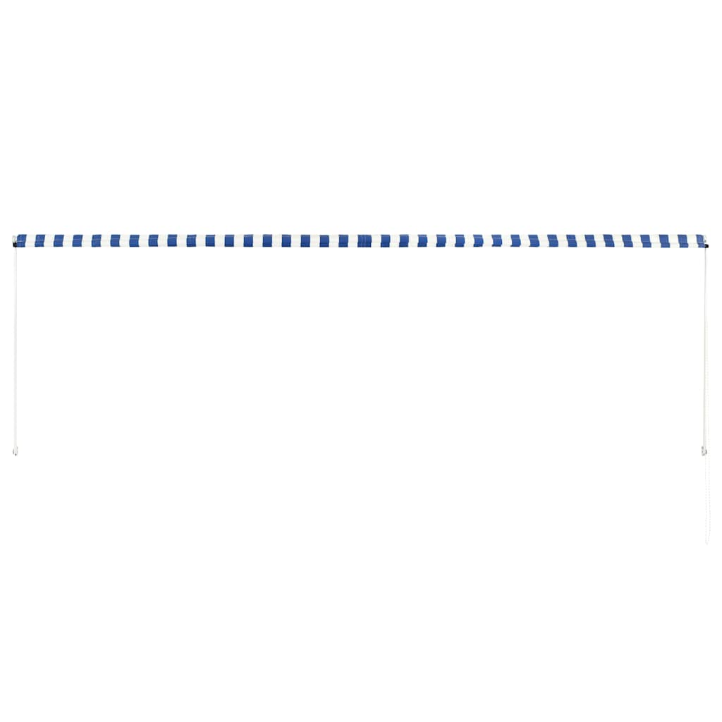 Retractable Awning 400x150 cm Blue and White