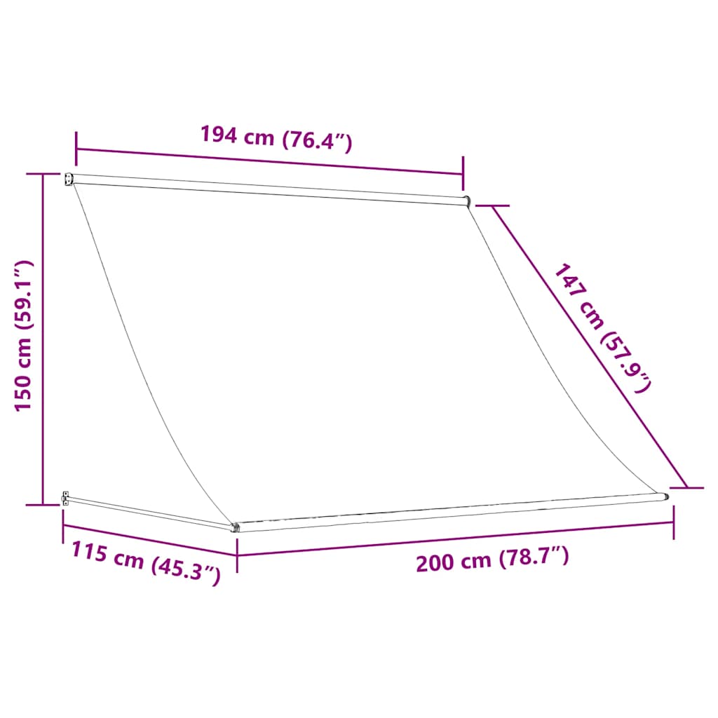 Retractable Awning 200x150 cm Cream