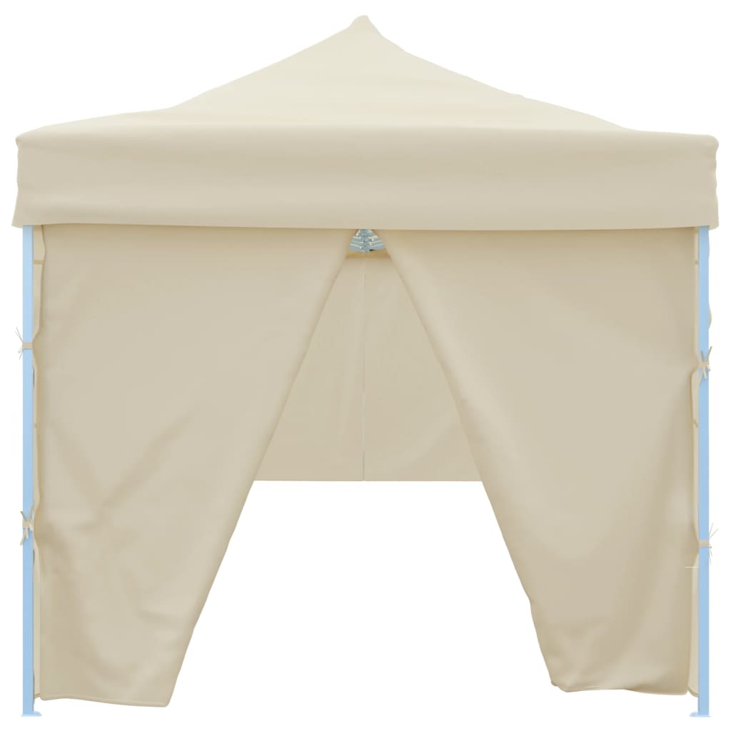 Folding Pop-up Party Tent with 8 Sidewalls 870x291x315 cm Cream