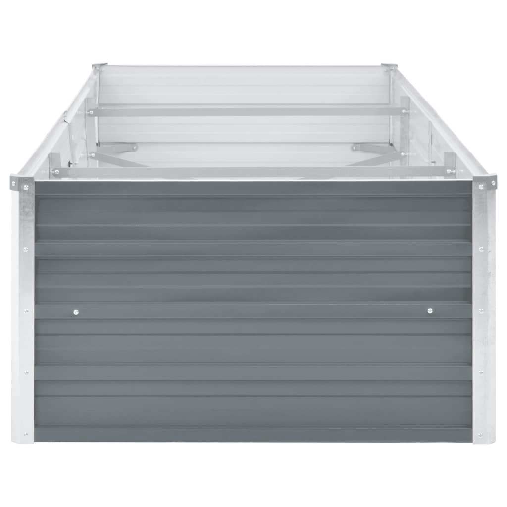 Garden Raised Bed Galvanised Steel 240x80x45 cm Grey