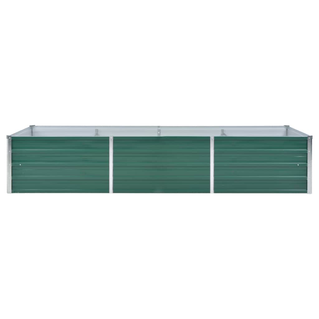 Garden Raised Bed Galvanised Steel 240x80x45 cm Green