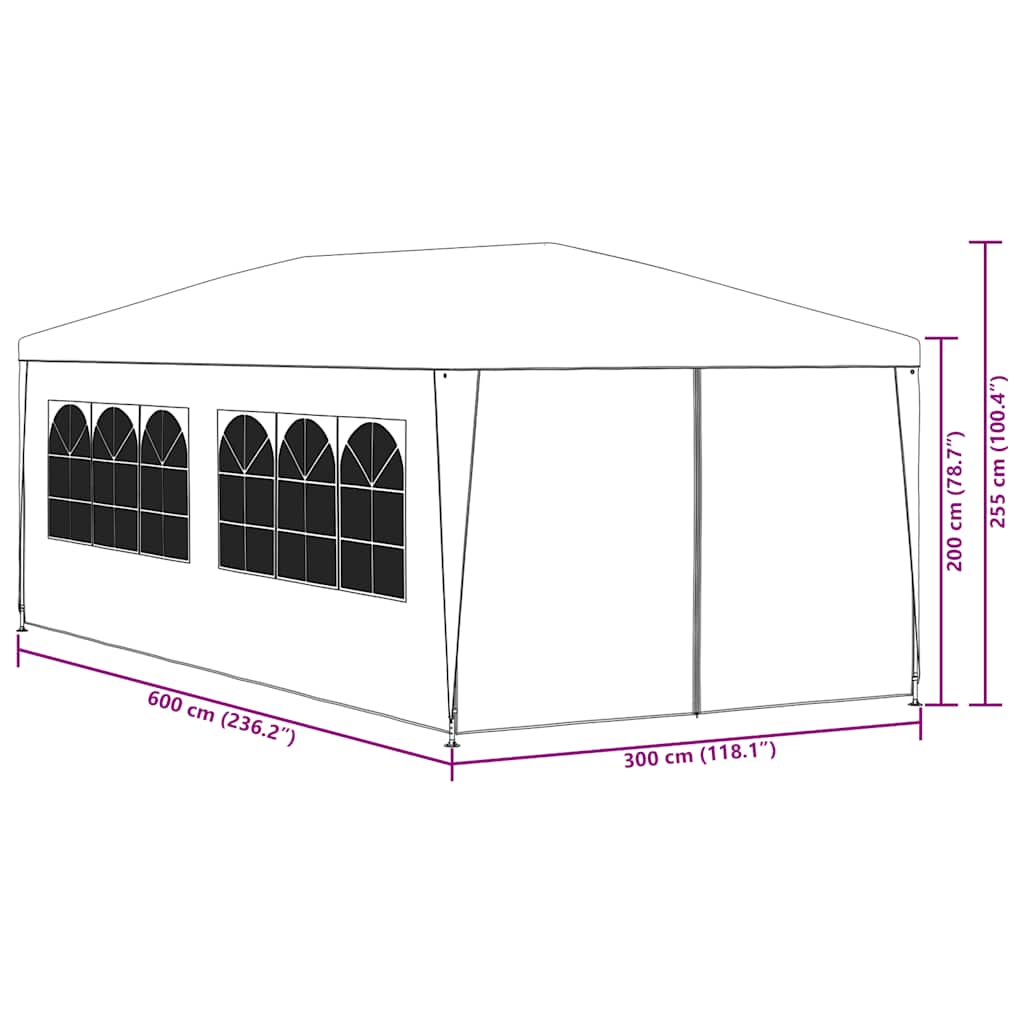 Party Tent 3x6 m Anthracite