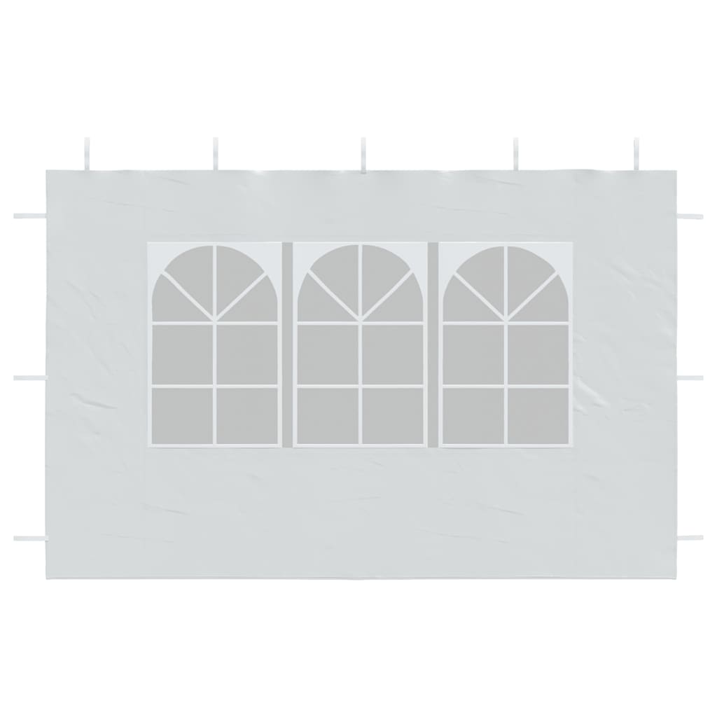 Party Tent Sidewall 2 pcs with Window PE White