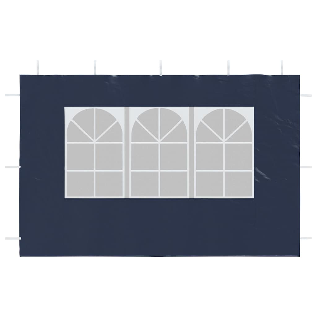 Partytent Sidewall 2 pcs with Window PE Blue