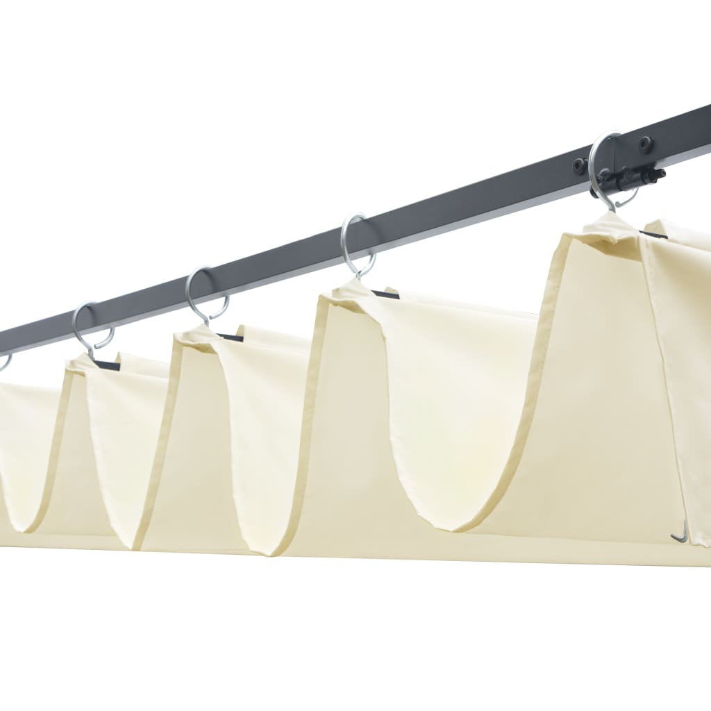 Gazebo with Roof Poly Rattan 300x300x220 cm Brown and Cream