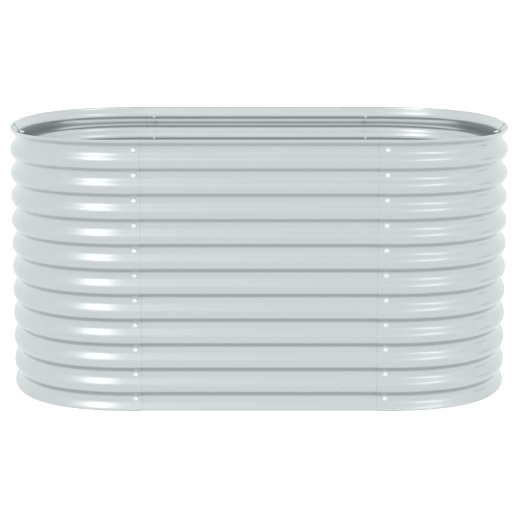 Garden Raised Bed 160x80x81 cm Galvanised Steel Silver