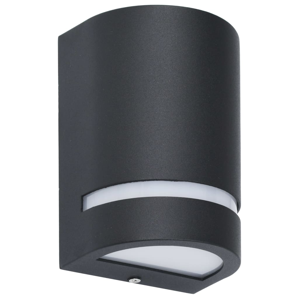 Outdoor Wall Lights 2 pcs 35 W Black Half-round
