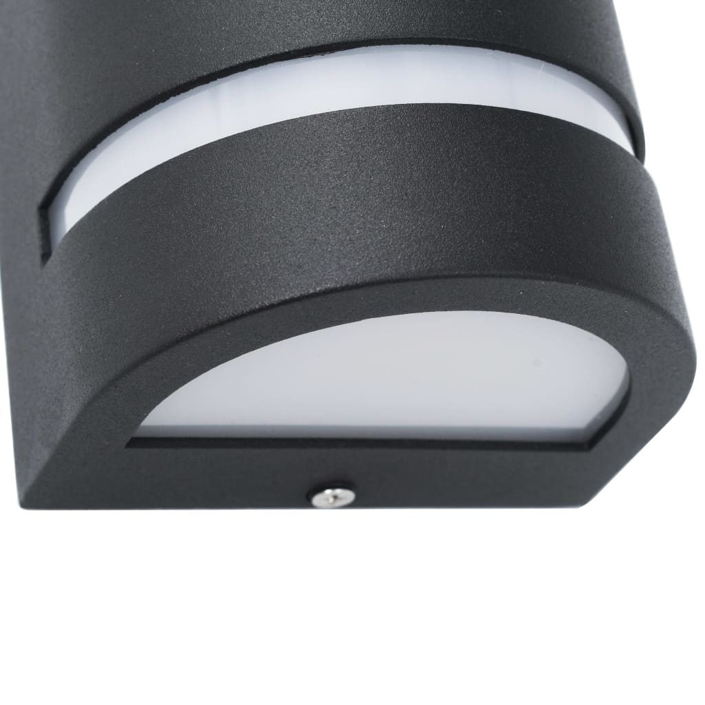 Outdoor Wall Lights 2 pcs 35 W Black Half-round