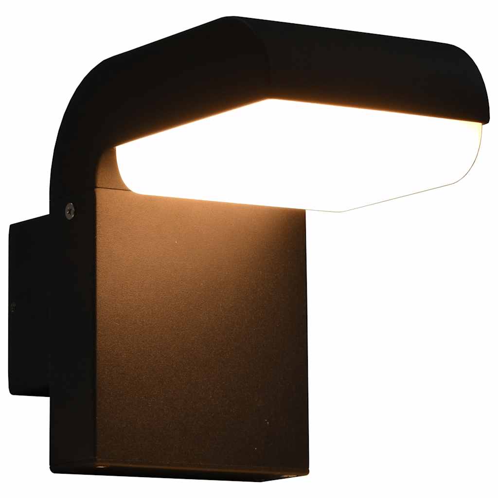 Outdoor LED Wall Light 9 W Black Oval