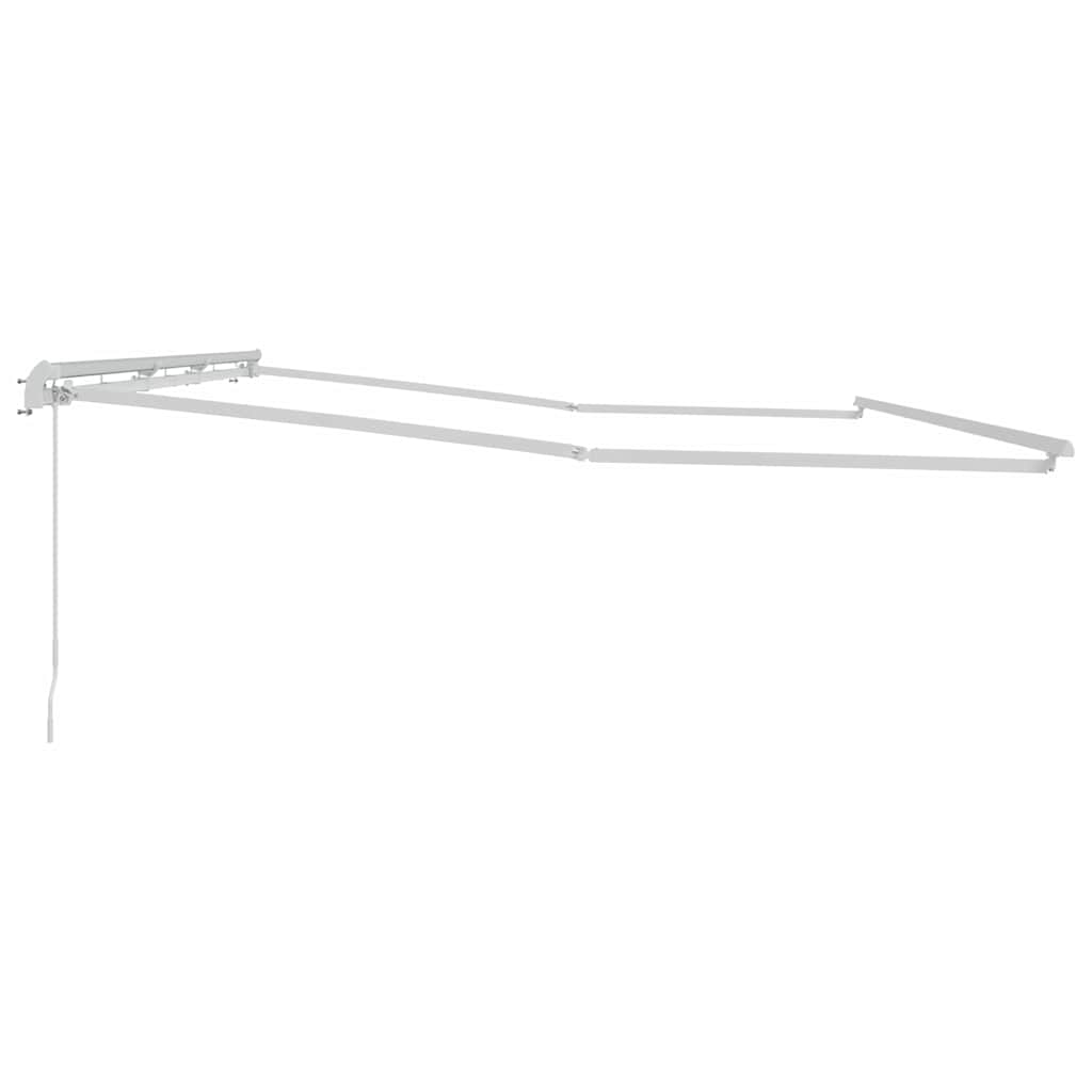 Awning Manual White 6 x 3 m Metal