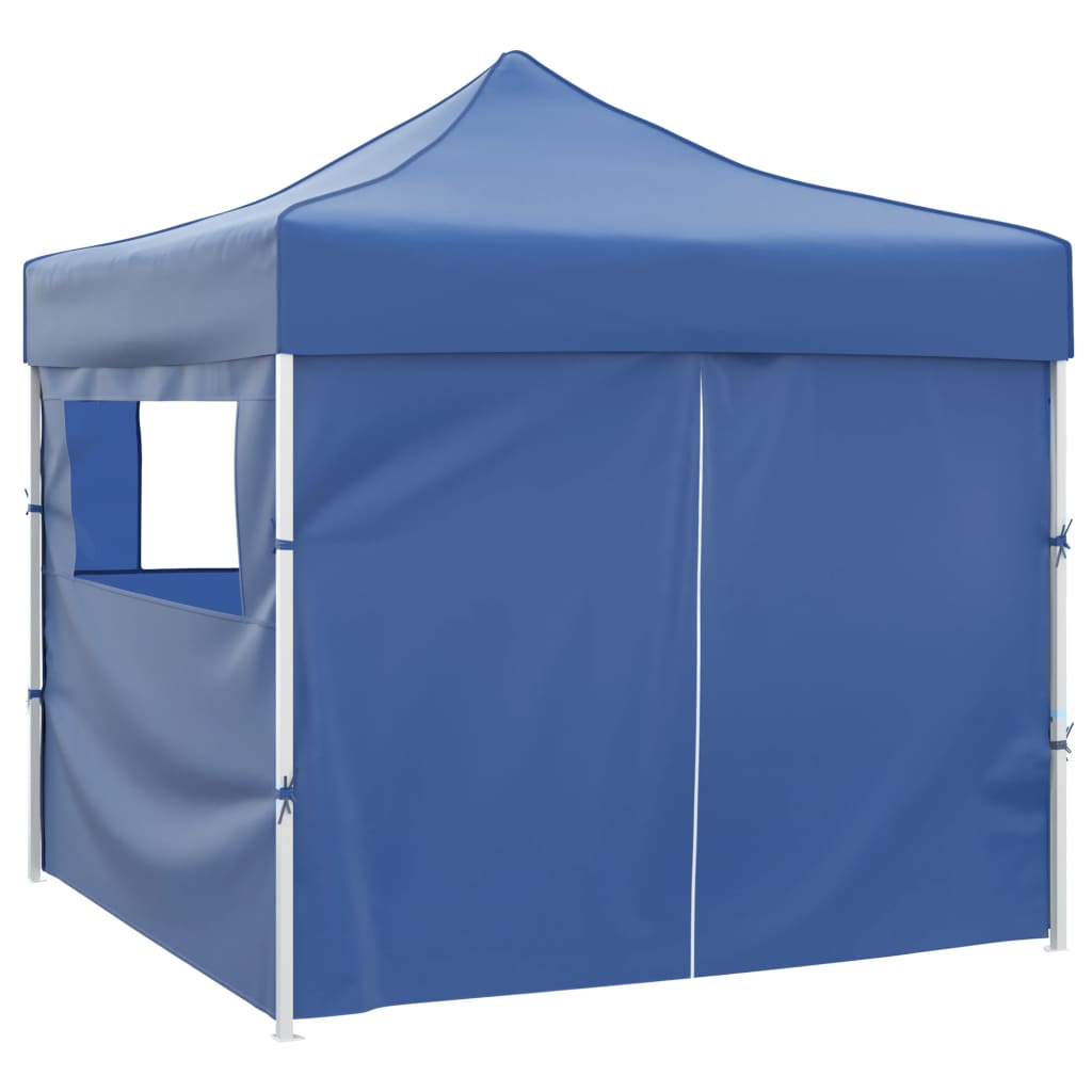 Foldable Tent 3x3 m with 4 Walls Blue